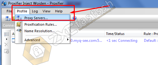 Setting Proxifier Application:
