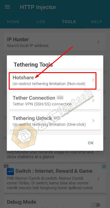 How to Hotspot Tethering HTTP Injector to PC