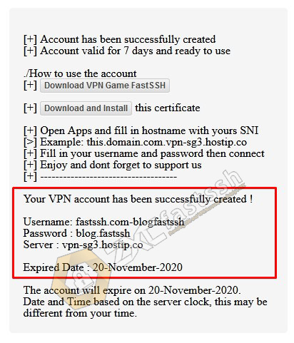 Free VPN game Account