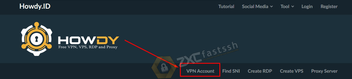 Create Howdy Turbo VPN Account