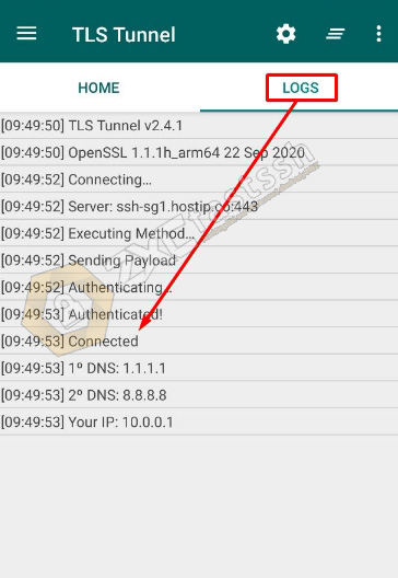 Settings TLS Tunnel Aplication